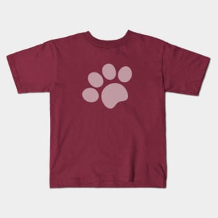 Whimsical White Pawprint Kids T-Shirt